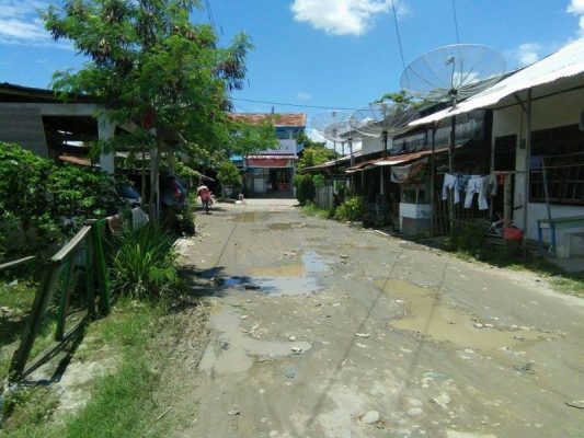 Sepanjang 15 Meter Jalan Geudong Sagoe Kondisinya Rusak Parah